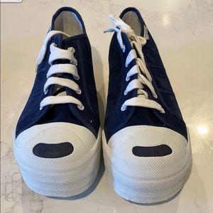Navy Suede Sneakers